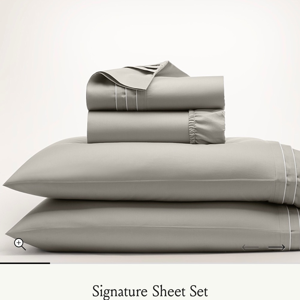 Boll and Branch Pewter sheet set queen NIB